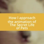 How I approach the animation of The Secret Life of Pets