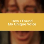 How I Found My Unique Voice