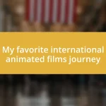 My favorite international animated films journey